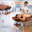 Table de massage professionnelle en similicuir avec table de massage et pieds réglables en métal