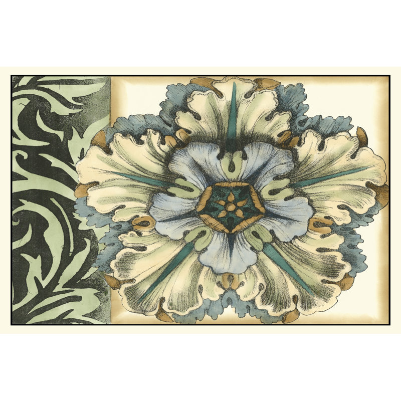 Panelled Rosette I - Wrapped Canvas Art Prints, 30cm H x 46cm W x 3.8cm D