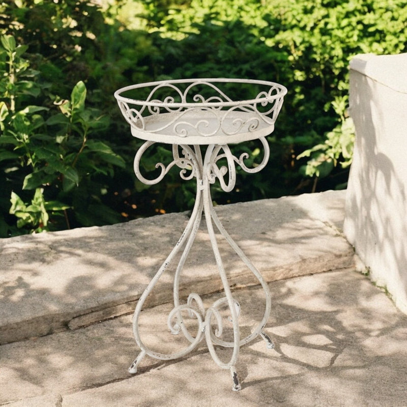 Metal Plant Stand, Cream