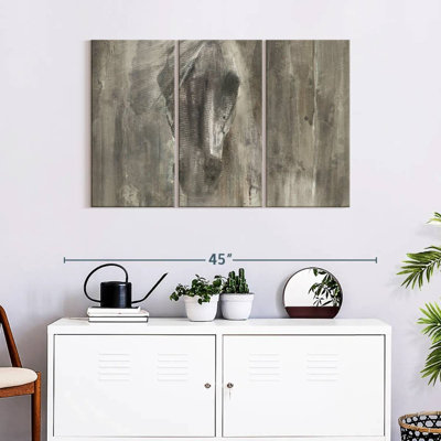 " Illustrative Horse Wall Art Multi Piece Canvas Print " 3 - Pieces