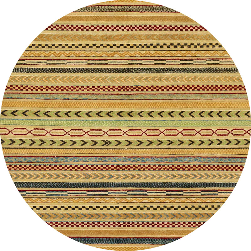 Abstract Indoor Rug, Round 8'