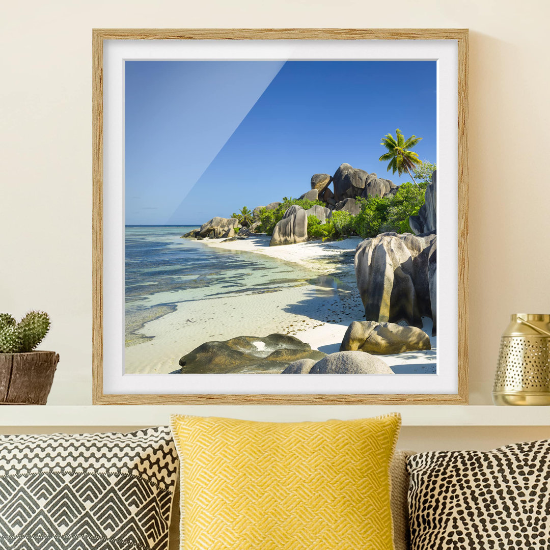 Gerahmtes Poster Dream Beach, Seychelles