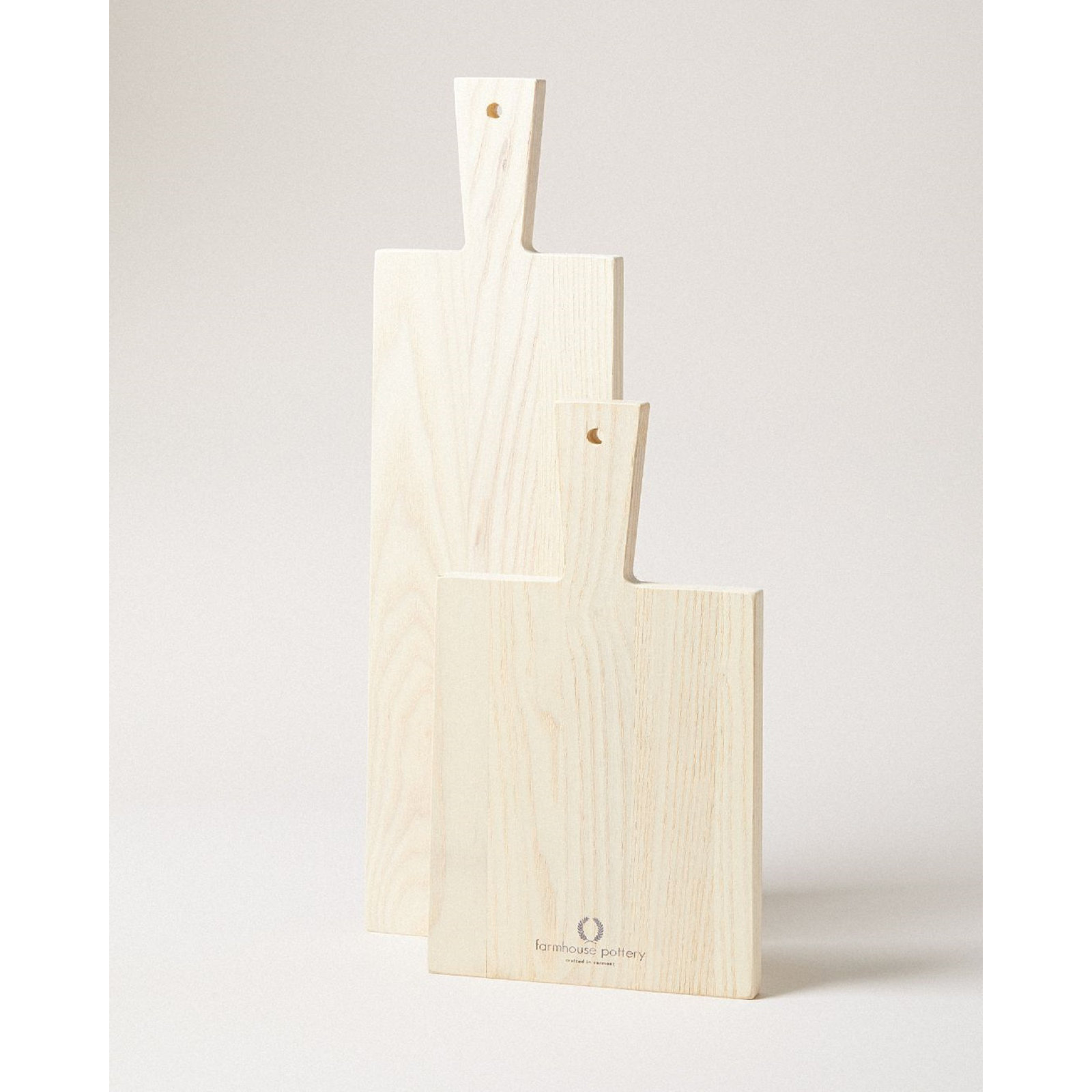 Pantry Ash Wood Cutting Board, White, Large: 20" X 5.75"