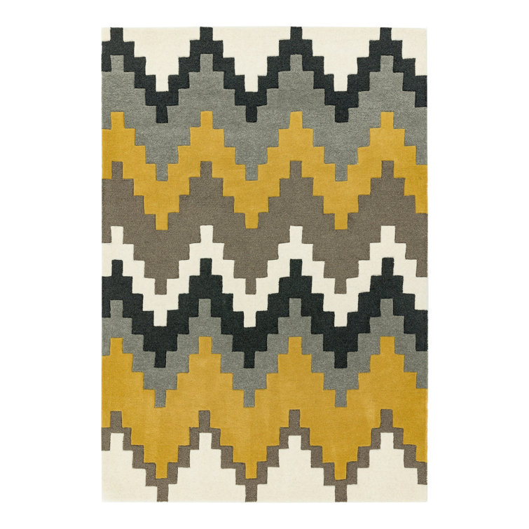 Hargrove Cuzzo Yellow/Taupe/Grey Area Rug