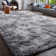 Rectangle Antonije Machine Made Shag Polyester Area Rug in Grey