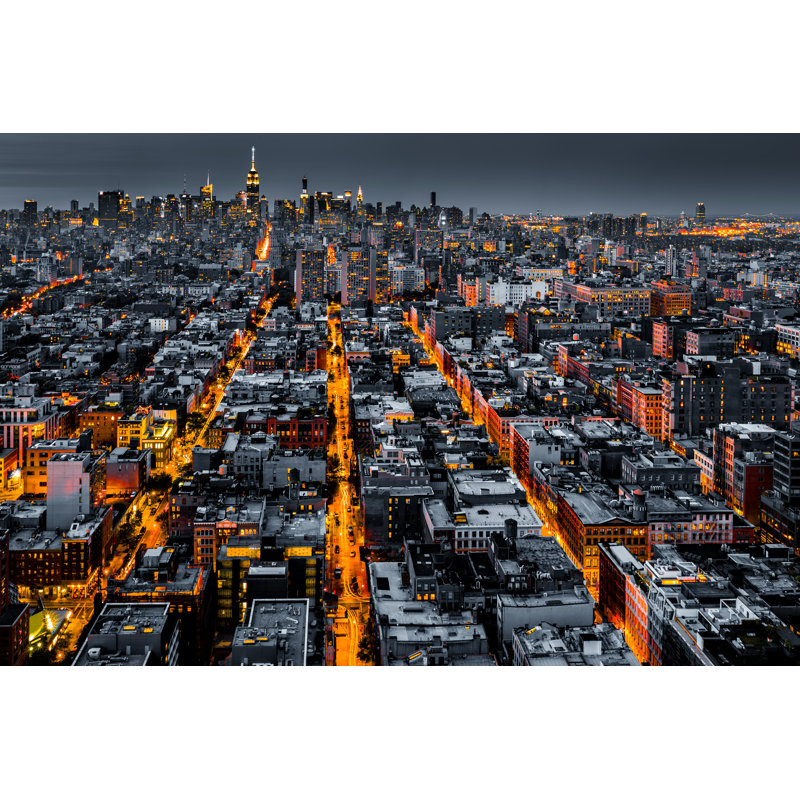 Campden New York At Night by Ultima_Gaina - Wrapped Canvas Print, 30cm H x 46cm W x 3.8cm D