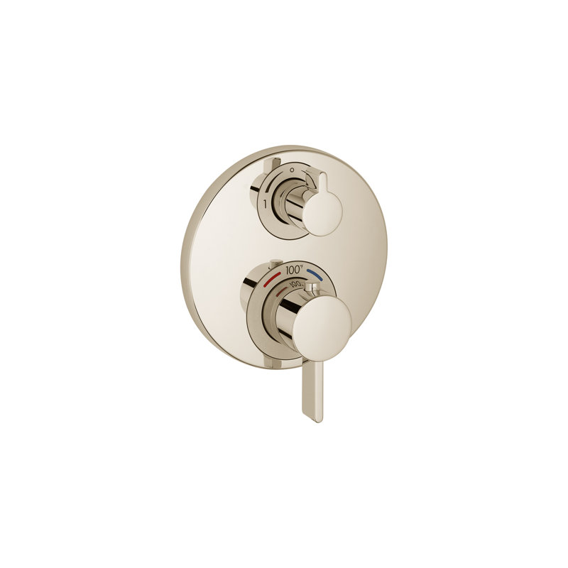 Ecostat S Temperature Memory Thermostatic Valve Trim with Diverter, Polished Nickel
