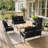 6.5″ Outdoor Replacement  Cushion Set, Deep Seating Seat / Back Cushion Set-1066329215