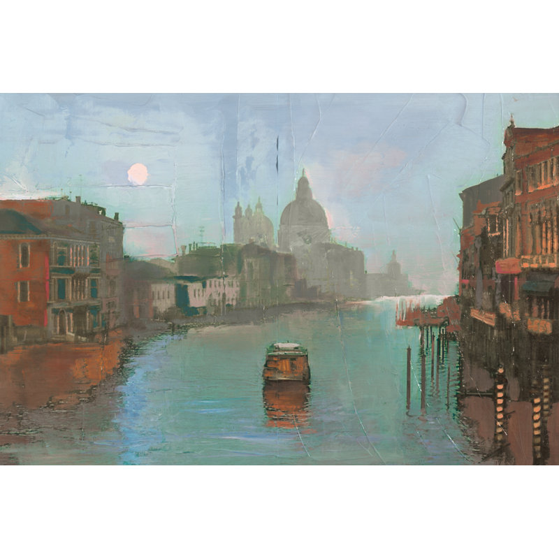 Boat On Water - Wrapped Canvas Art Prints, 30cm H x 46cm W