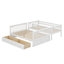 Lit superposé simple au-dessus de double avec deux tiroirs de rangement, lit superposé convertible, peut être converti en deux lits de repos-1446784501