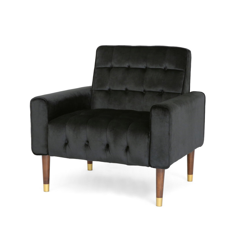 Chaise avec accoudoirs de salon Comfy, Noir
