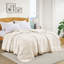 Goose Feather Fibre & Down Blanket, All-Season Bedding Comforter with Satin Trim - Soft Breathable Shell - Perfect for Layering - Machine Washable-102305821-102305823