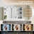 White Makeup Vanity With Mirror & LED Lights, Vanity Desk With 3 Color Lights For Women