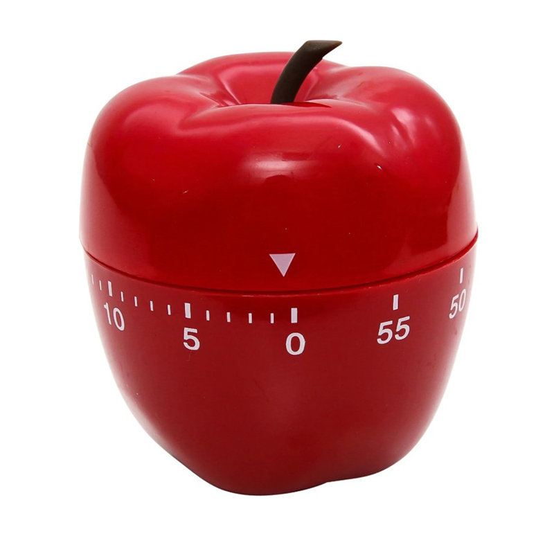 Baumgartens Apple-Shaped Timer, Red, Pack Of 3