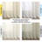 Bracken Geometric Patterned Faux Linen Sheer Curtains for Bedroom & Living Room Curtains - Single Panel Drapes-1406273421-1357367760