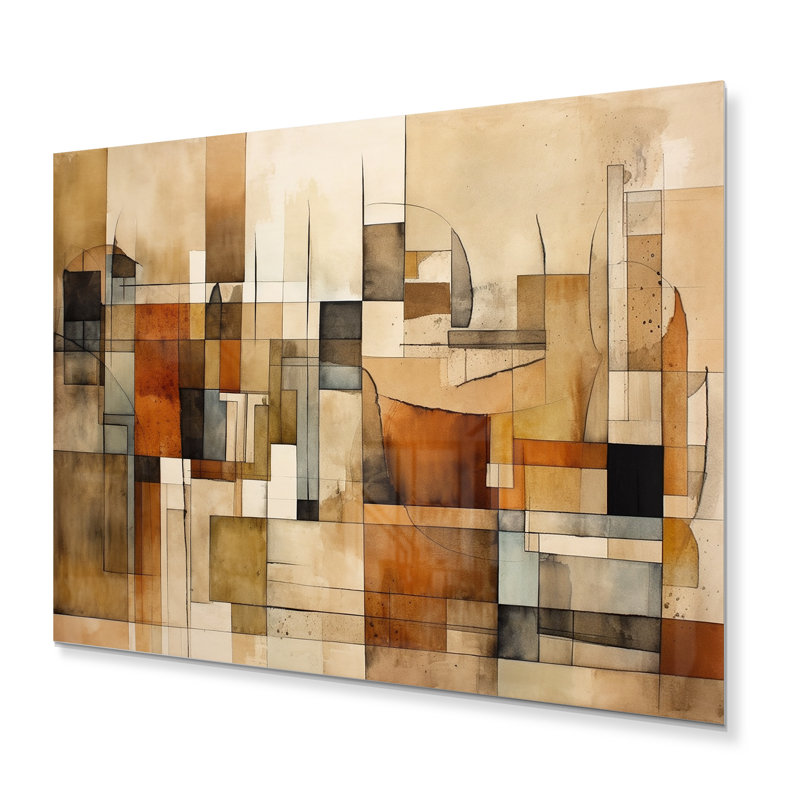 Modernist Expressions IV - Décoration murale moderne en métal Mid-Century, H 12 po x l 20 po