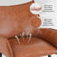 Faux Leather Bar Stool with Arm