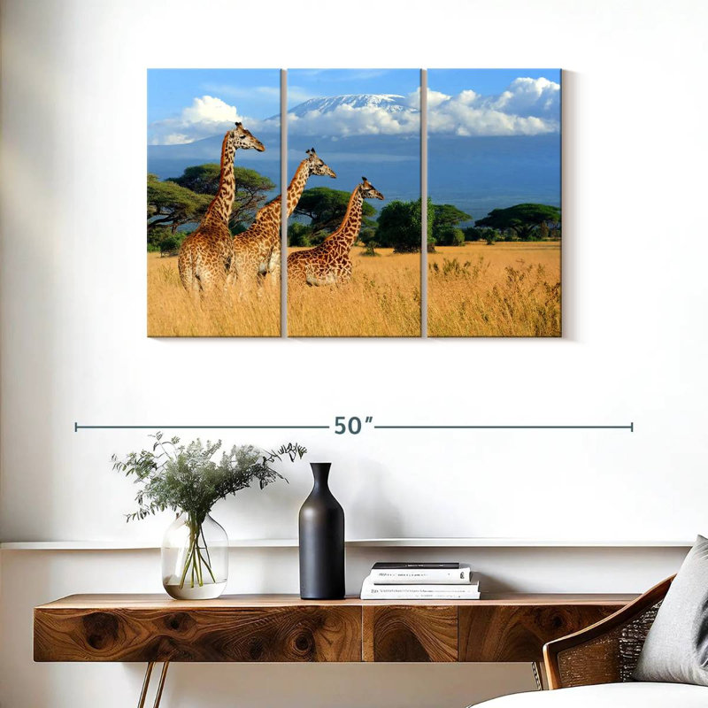 Alvord Dallying Giraffes, H 24 po x l 38 po