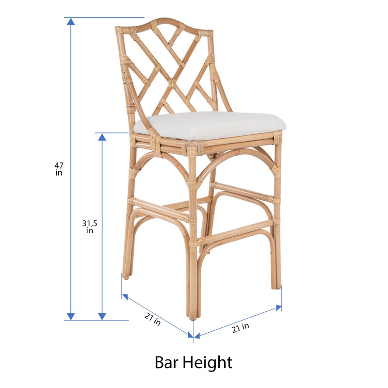 Alderson Upholstered Counter Stool, Natural, Bar Stool (31.5" Seat Height)