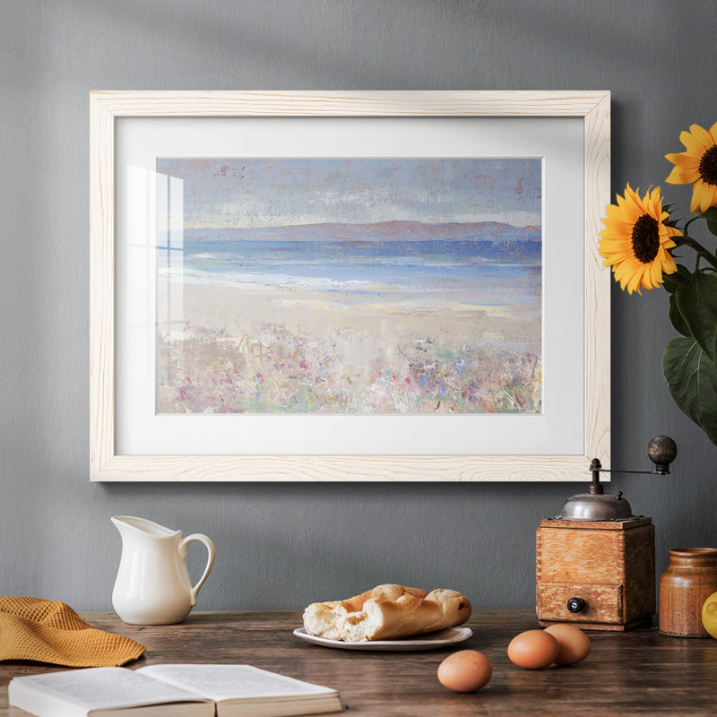 «Beach Textures I», impression sur papier, H 28 po x l 42 po x P 1,5 po, Blanc