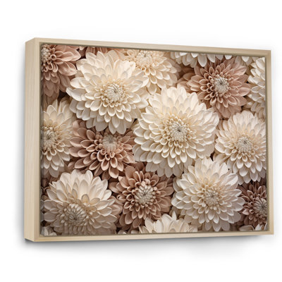 " Minimalism Mums Painting In Beige III "
