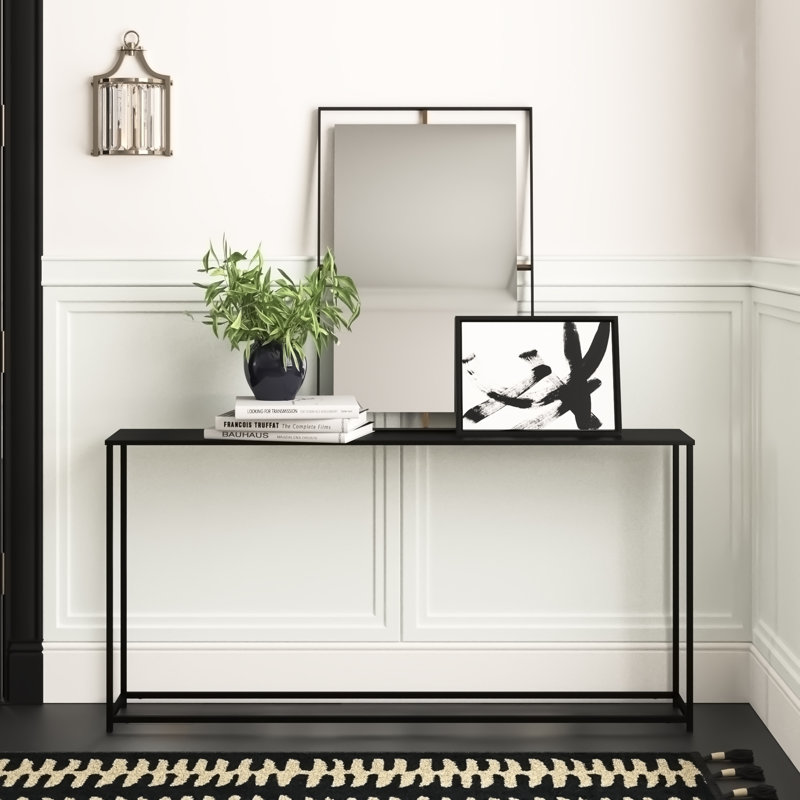 Console Miley Pangea Home Weidler, H 27,5 po x l 38 po x P 8 po, Noir