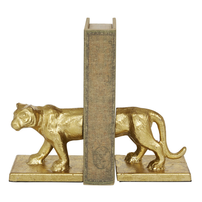 Ensemble de serre-livres en métal léopard
