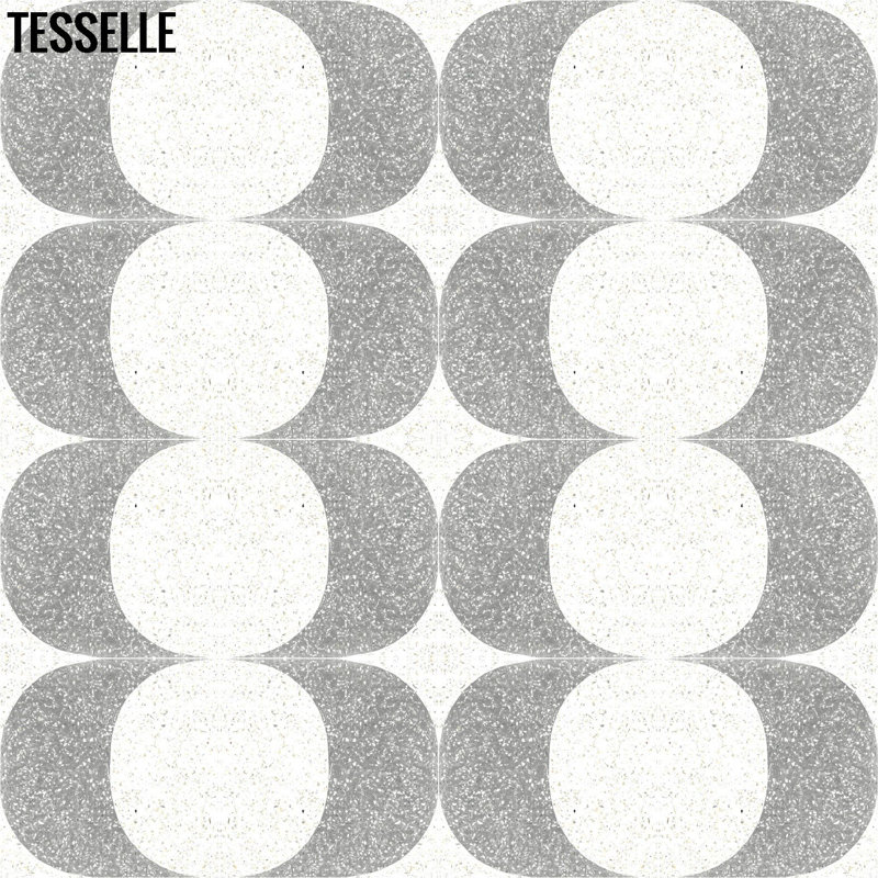 Copacabana 8" x 8" Cement Patterned/Concrete Look Wall & Floor Tile, Silveria