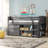 Hagen Twin Solid Wood Loft Bed with Bookcase by Sunside Sails-1650507608