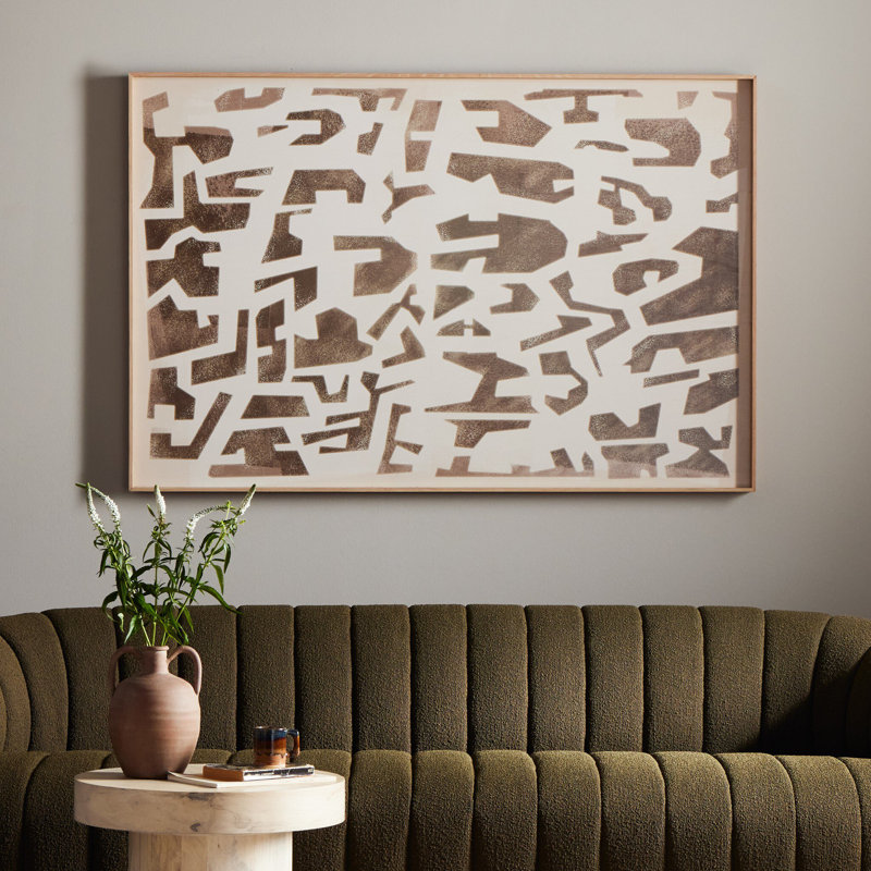 Block Sand II Print by Coup D'Esprit, 40" H x 60" W, Vertical Grain White Oak