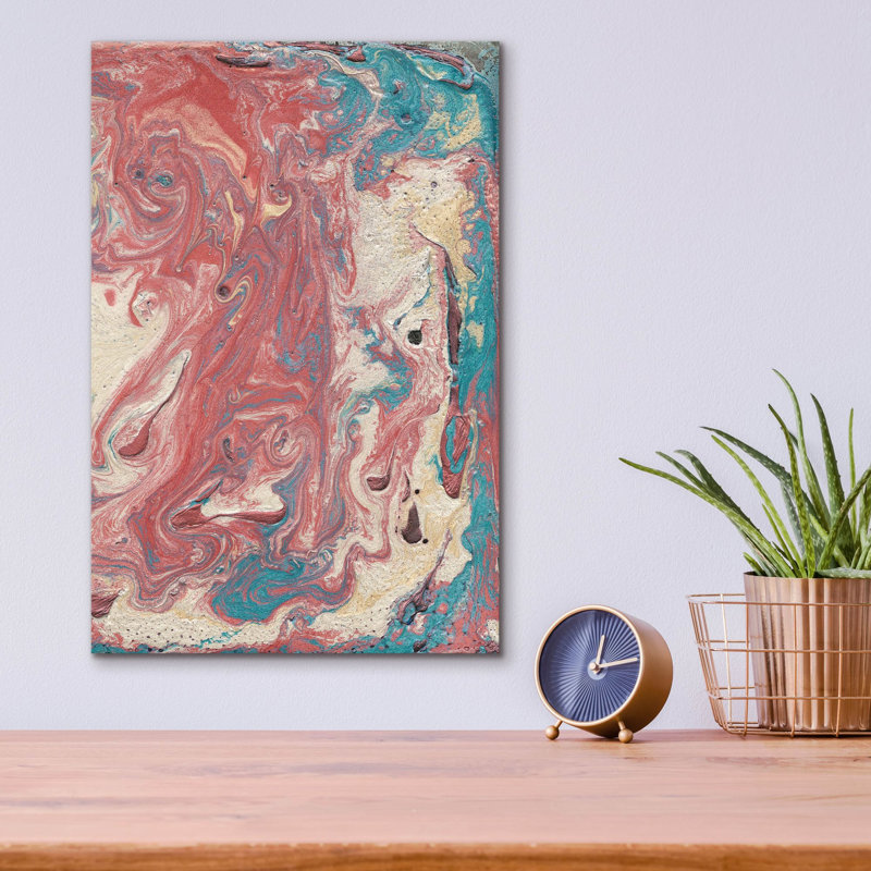 Art mural en verre épique «Marbled 2» par Alicia Ludwig, H 16 po x l 12 po x P 0,13 po