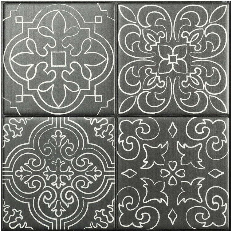 Smart Tiles Peel and Stick Gel Backsplash Tile Vintage 9'' x 9