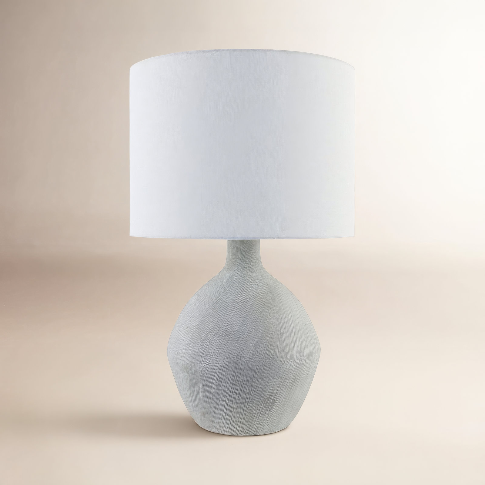 Hirotada Table Lamp, White, Gray