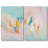 Colorful Brushstrokes Vibrant Multicolor Abstract Modern Artwork Decor Framed Canvas 2 Piece Print-73380023-73380025