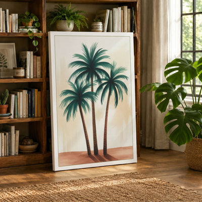 Three Palms Botanical 1 Piece Wrapped Canvas Wall Art