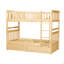 Lit superposé simple au-dessus de simple avec boîtes de rangement-825099539