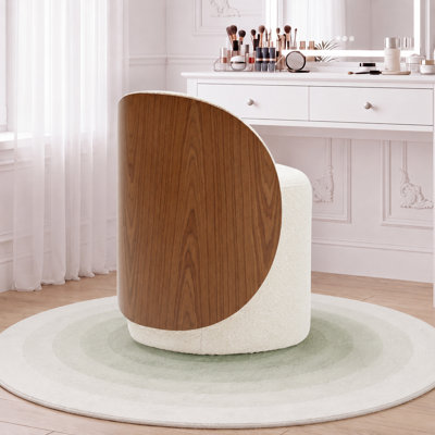 Chaise de meuble-lavabo d'appoint moderne avec dossier en bois cintré