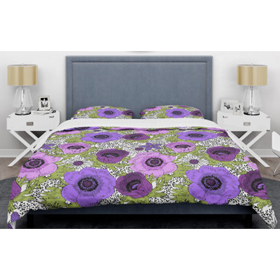 Farmhouse / Country Polyester Twill Floral Duvet Cover