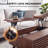 Mid Century Modern Coffee Table, Lift Top Coffee Table With Slatted Sliding Door And Storage Space