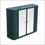 Armoire de salle de bain murale avec miroir, 2 portes en miroir et tablette ouverte, rangement en métal pour meuble-lavabo Farmhouse
