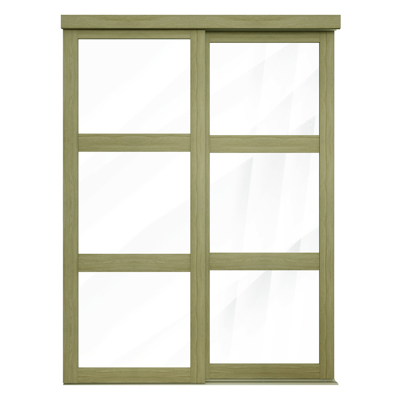 48 po x 80 1/2 po 3 portes coulissantes transparentes à miroir, sésame, 48" x 80.5", Sesame