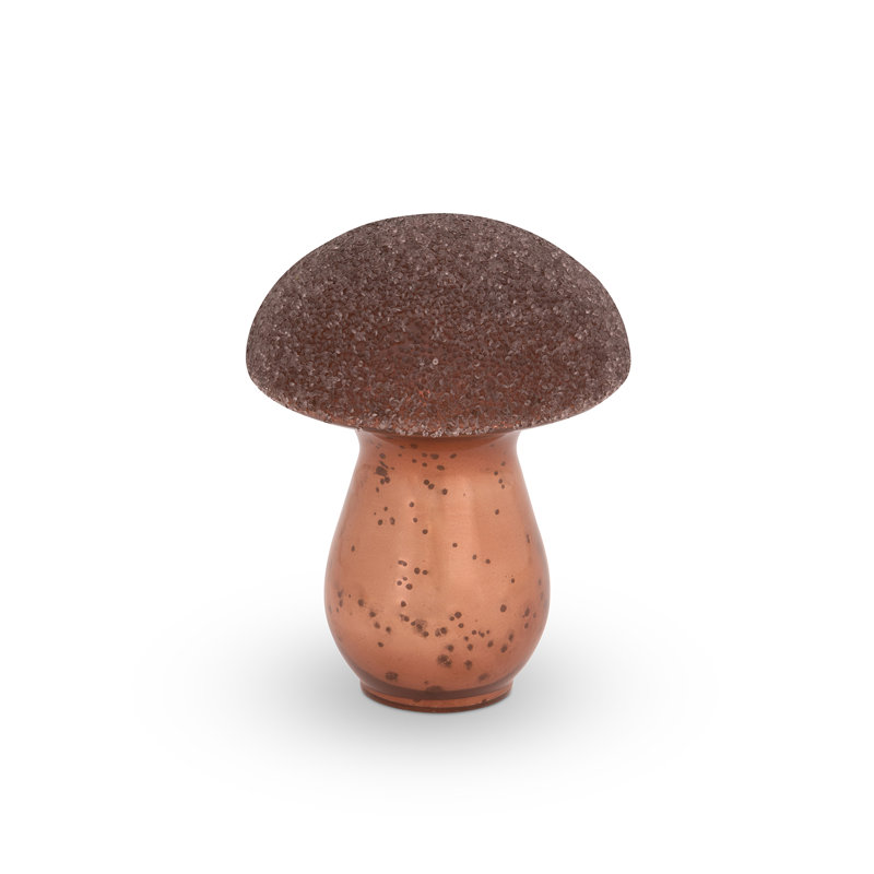 Beaded Top Forest Glass Mushroom