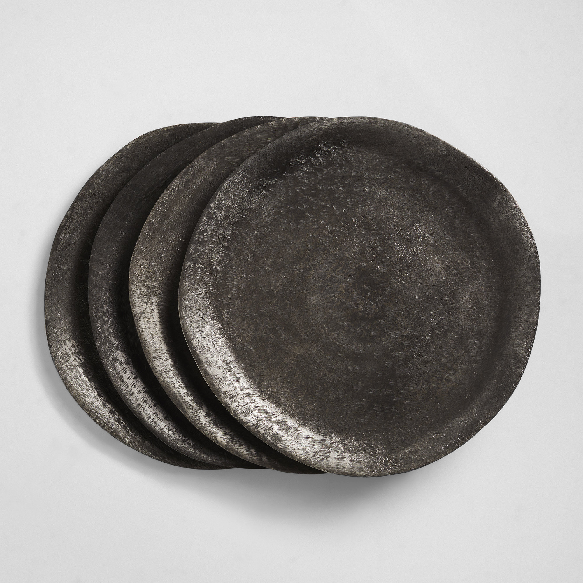 Zadia Brushed Metal Charger Plate, Graphite