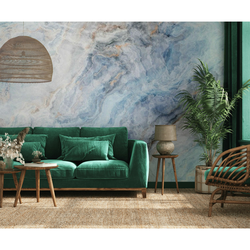 Papier peint Oceanic Marble Serene Elegance, L 108 po x L 72 po
