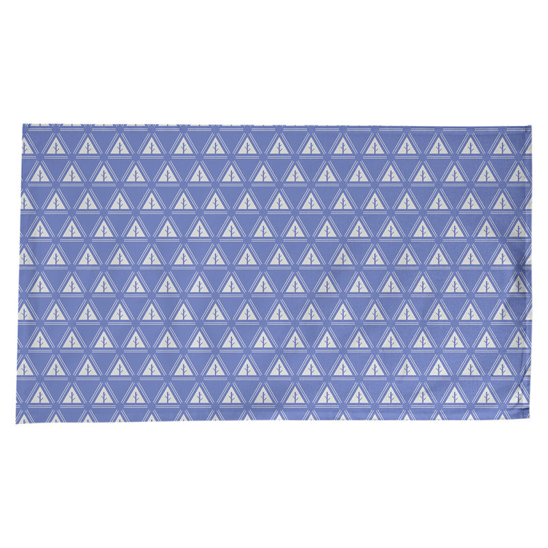Nappe d’arbre minimaliste classique Barbra, Bleu / Blanc