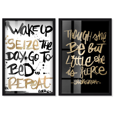 Golden Glam Champagne Toast Set Shadowbox Fashion Prints par Art Remedy
