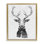 Art mural monochromes de cerf des Fêtes par lettres et lignes