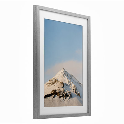 Islande, péninsule enneigée de l'Islande, reproduction encadrée sous verre, conception de Jade Sharp Photo
