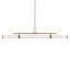 Lustre linéaire à DEL 1 lumière avec verre cannelé transparent-111187502-111187498