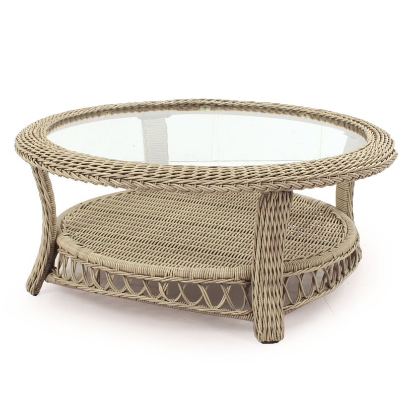 Eileithyia Round Metal Outdoor Coffee Table , 42'' in. W 37'' in. D